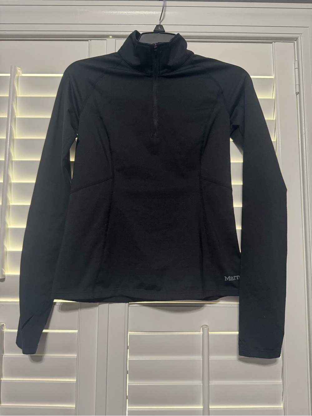 Marmot Black 1/4 Zip Performance Pullover XS | Athletic Running Hiking EUC
